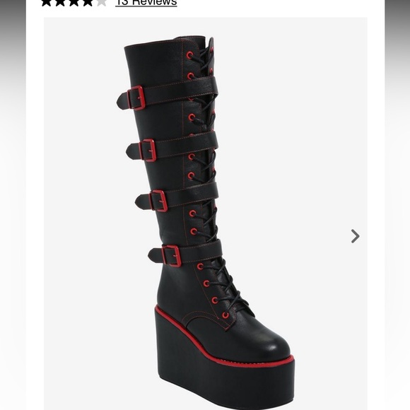 Hot topic platform combat boots - Picture 2 of 3